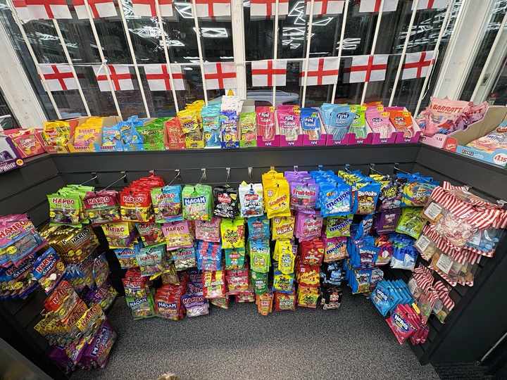 Colourful sweets, gummies and confectionery selection at C&K Local Store in Worcester.
